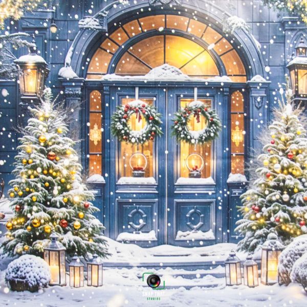 Snow Glow Christmas Studio Background